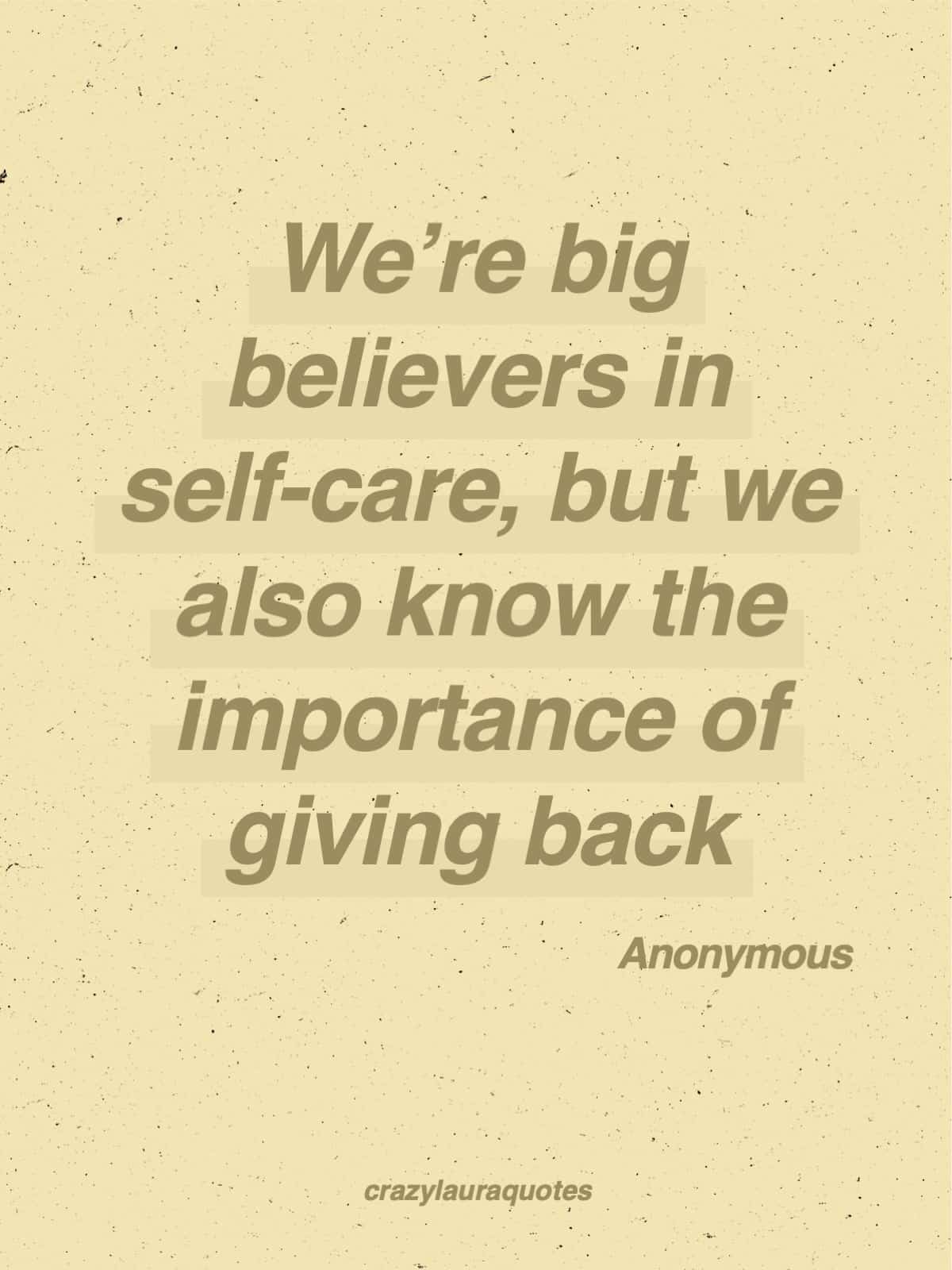 giving back is important quote
