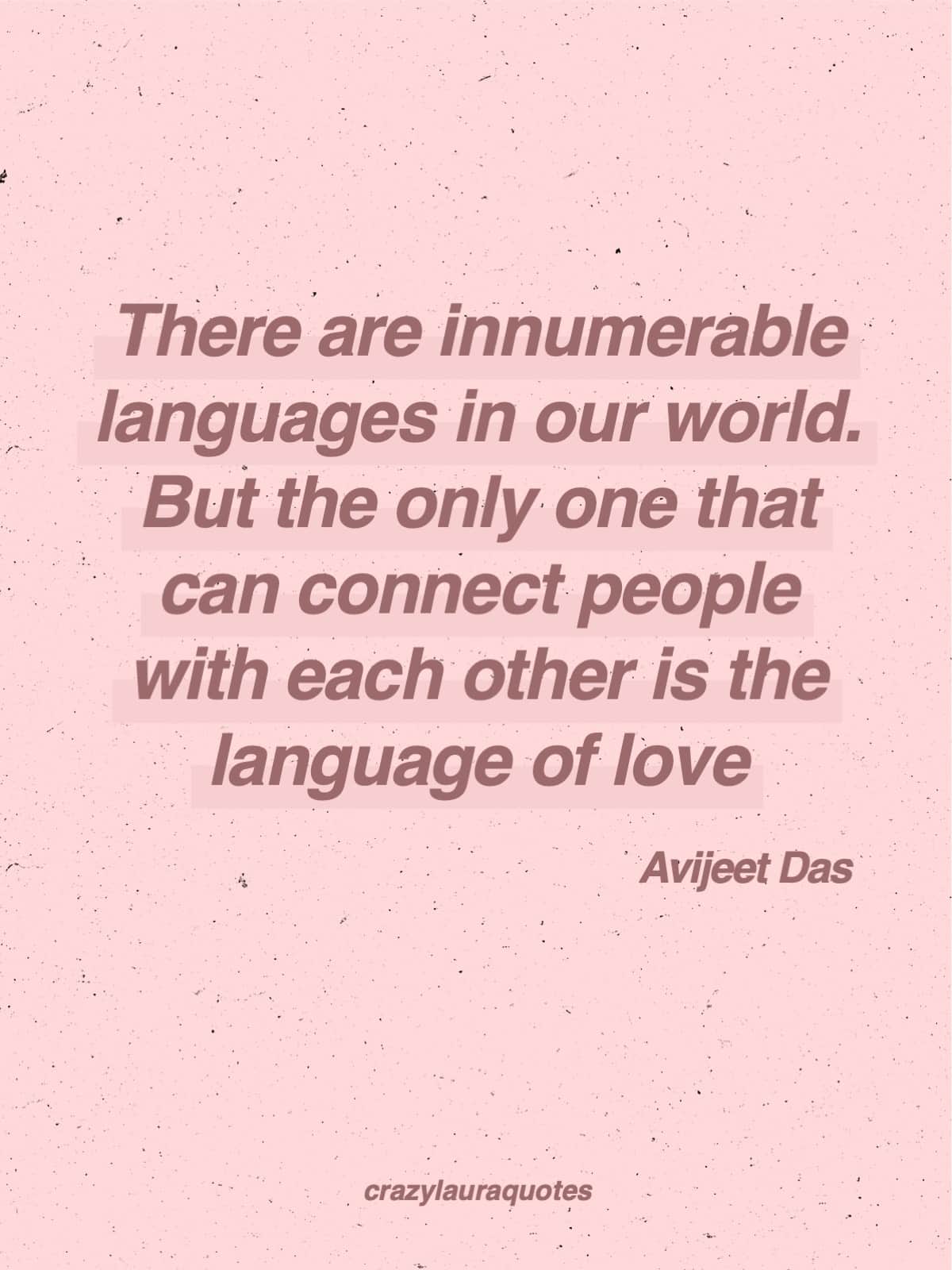 language of love life quote