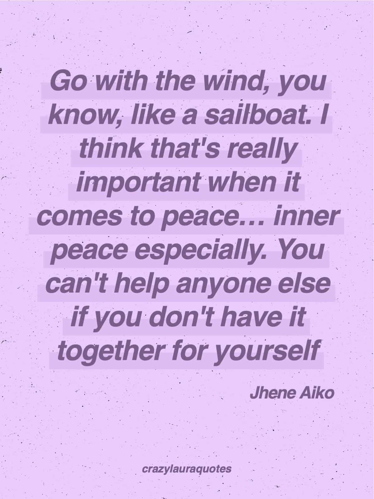 jhene aiko saying about self care