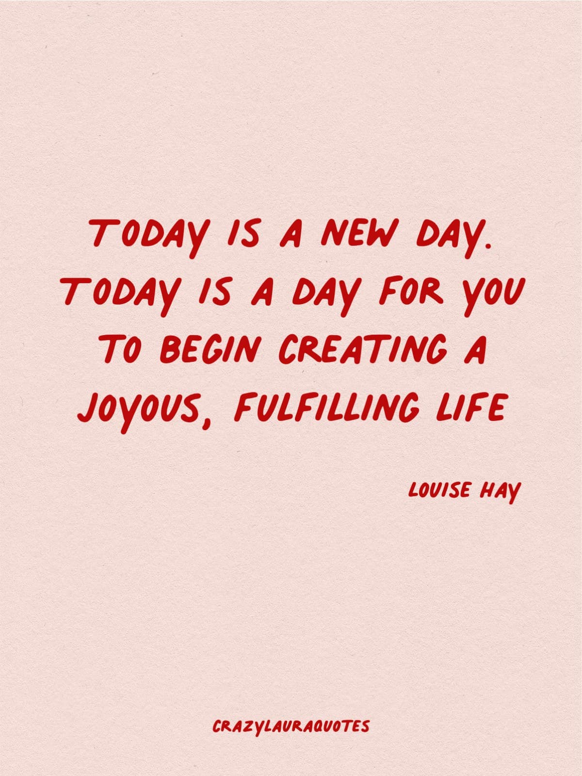 New day to create a fulfilling life