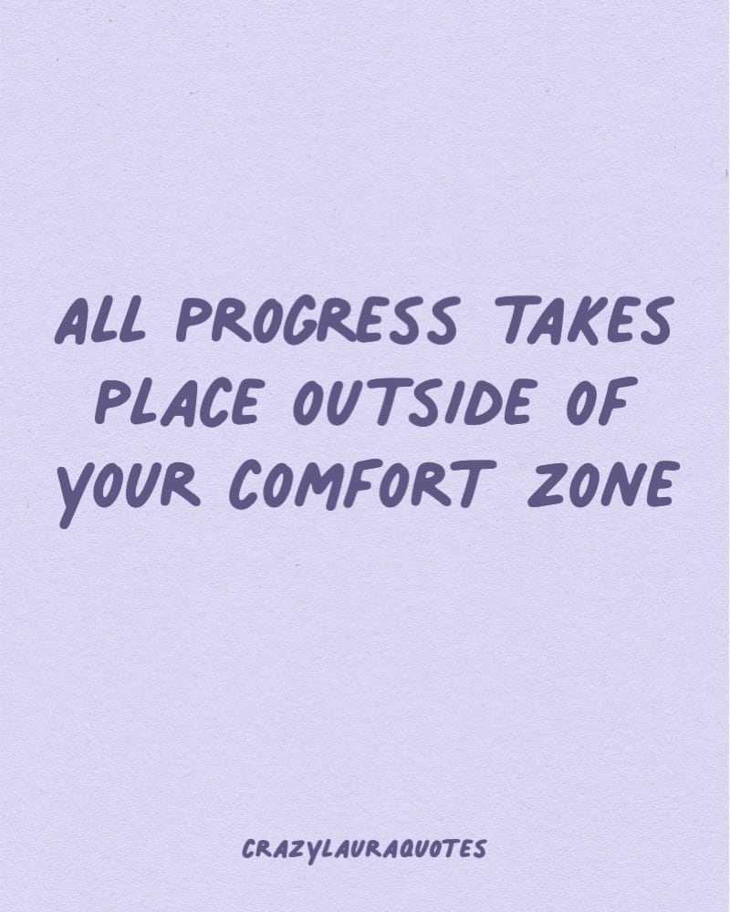 comfort zone inspirational short quote for fitness