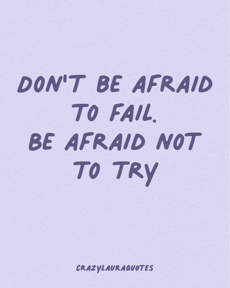 dont be afraid to fail workout inspiration