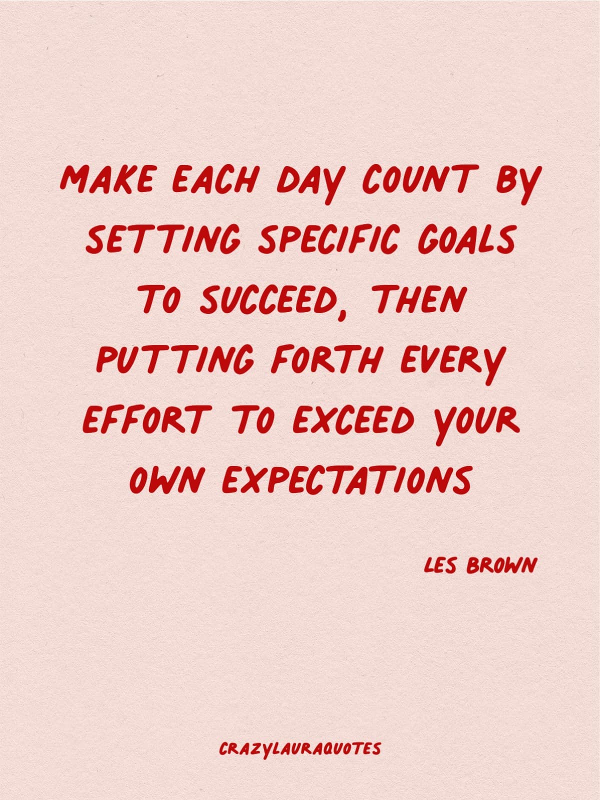 define clear goals for success les brown quote