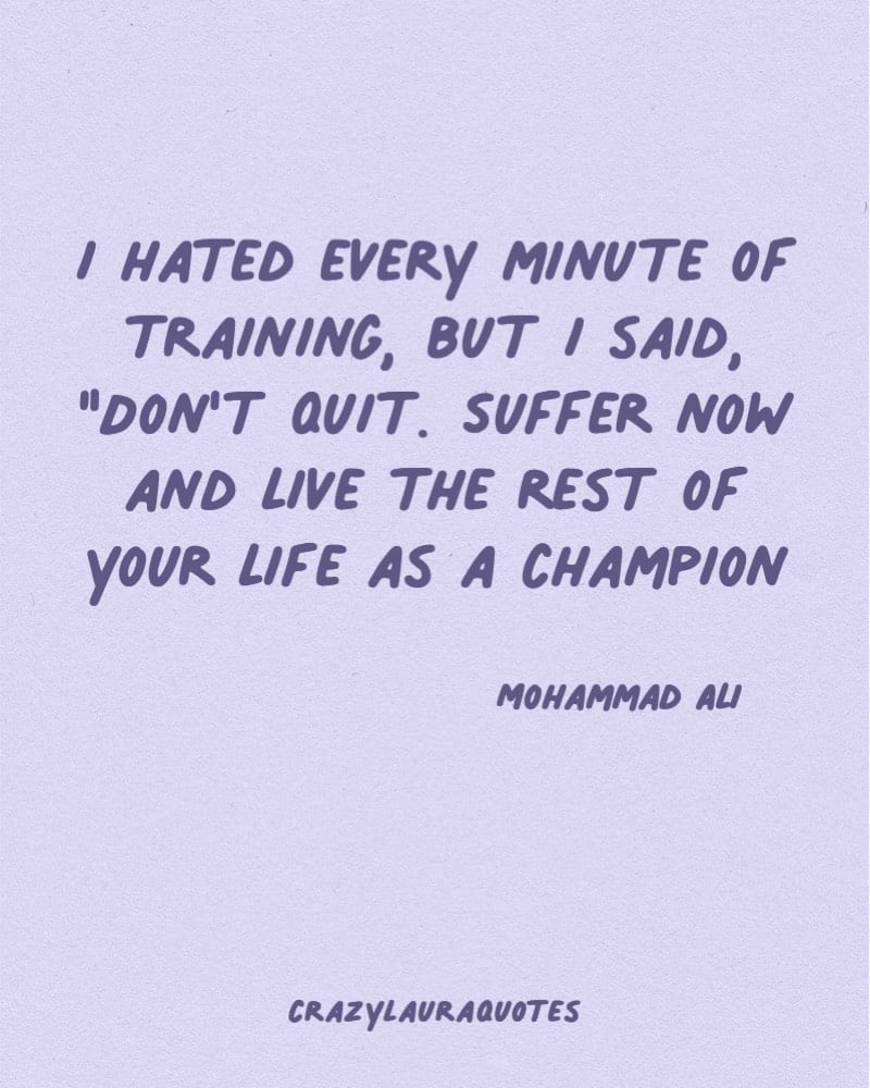 mohammad ali quote for workouts