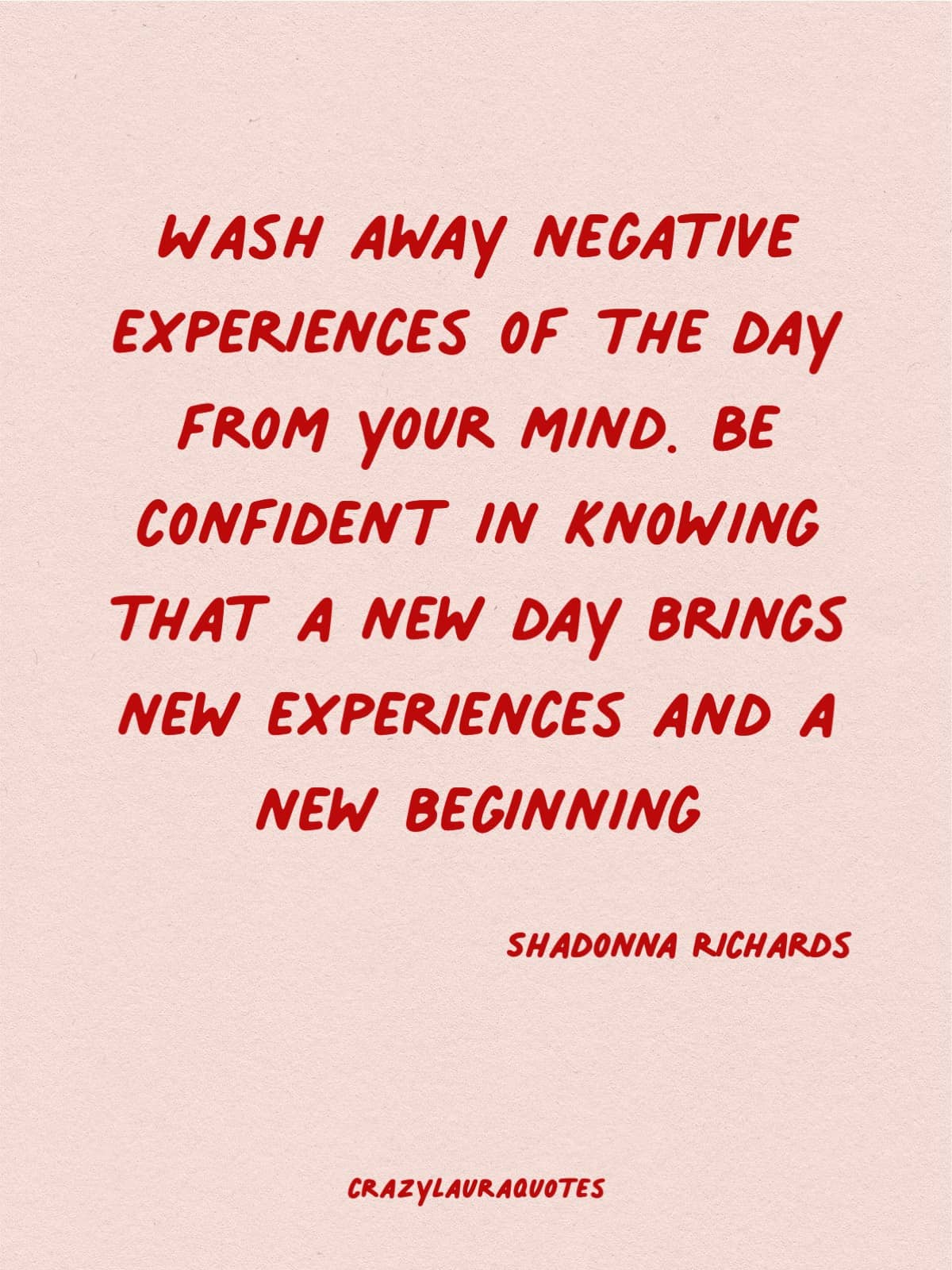 new beginning shadonna richards saying