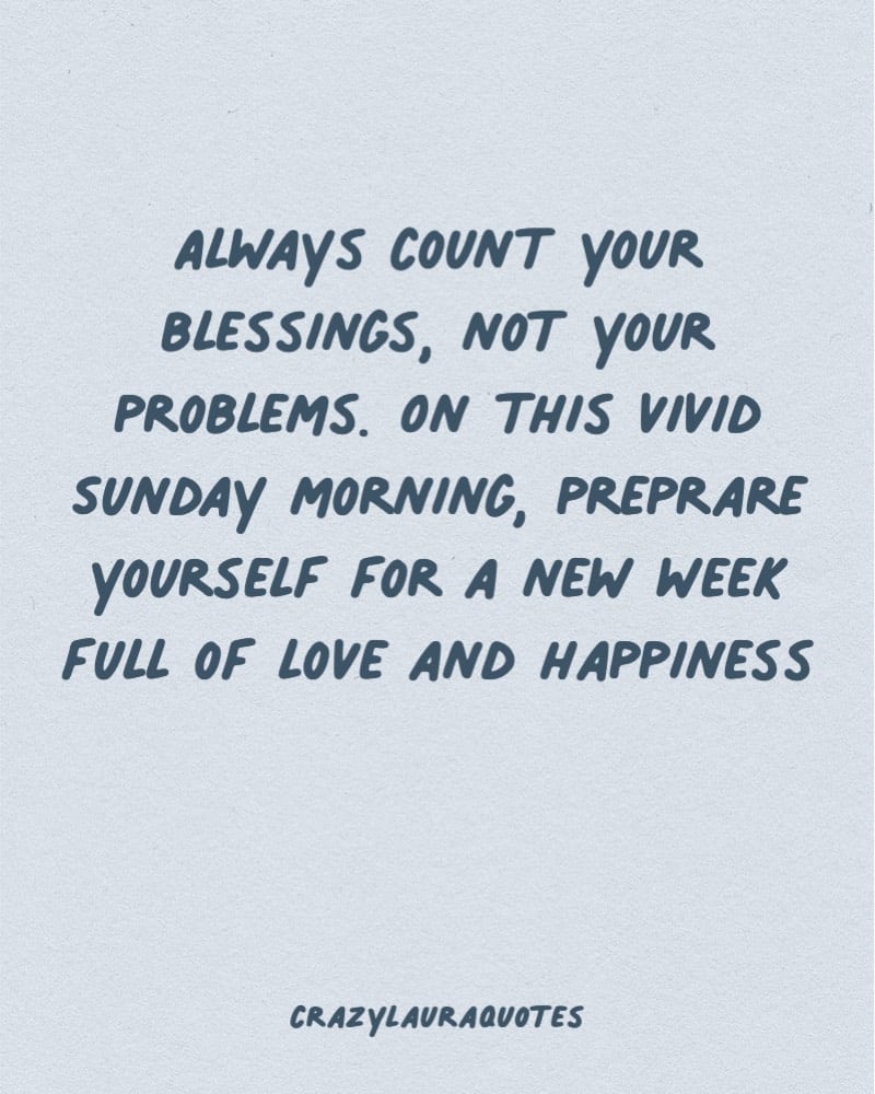 count your blessing on sundays inspo