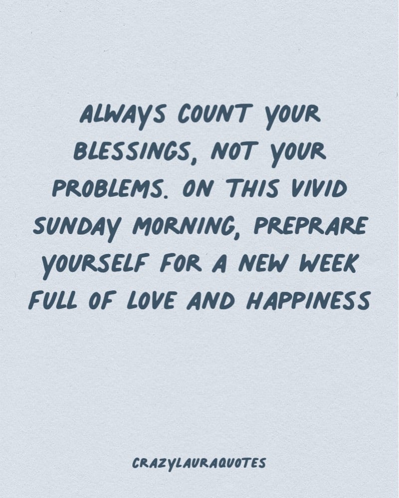 count your blessing on sundays inspo