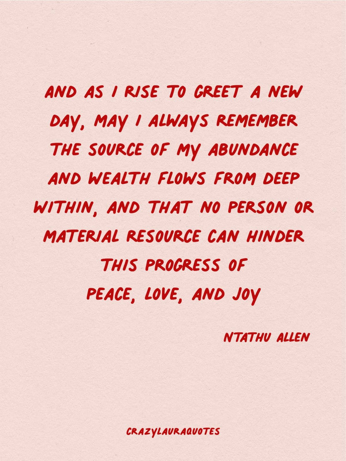 ntathu allen quote on new days