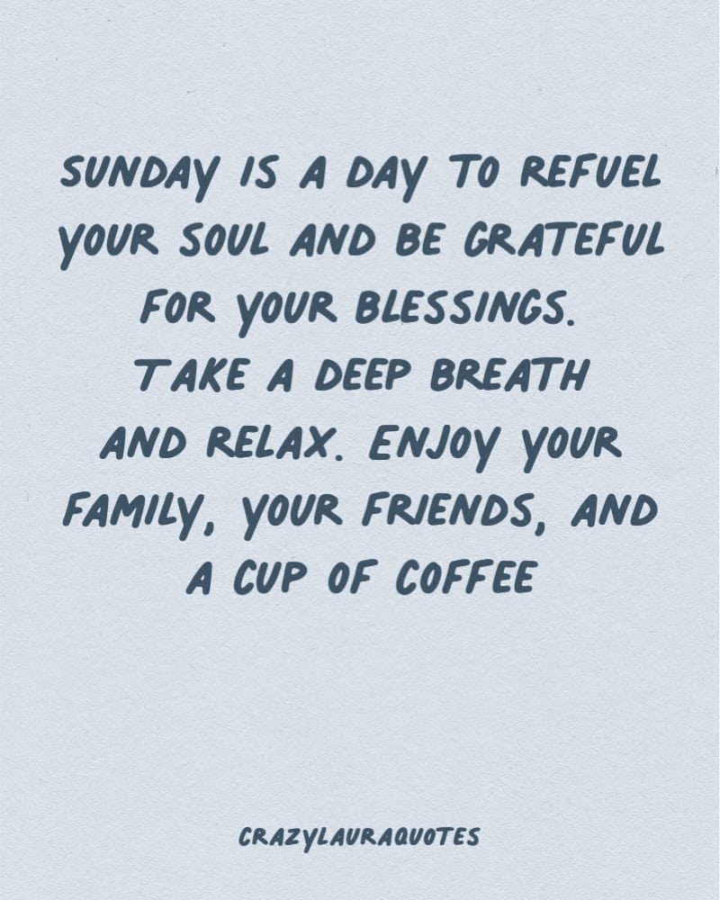sunday grateful affirmation with coffee
