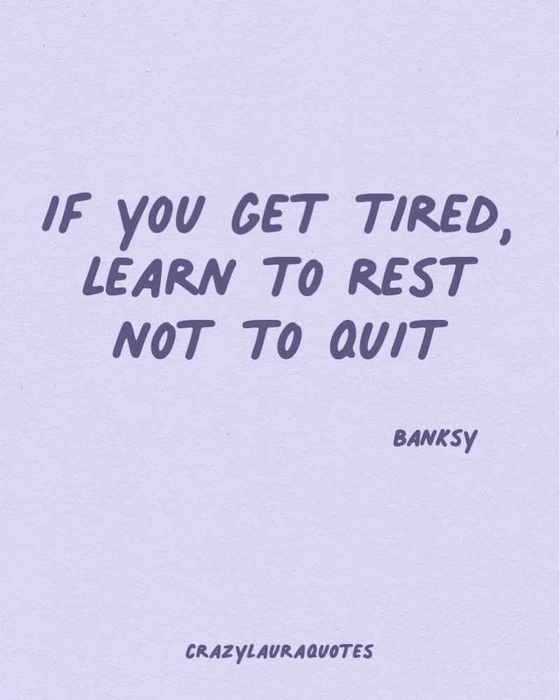 learn to rest not quit gym saying