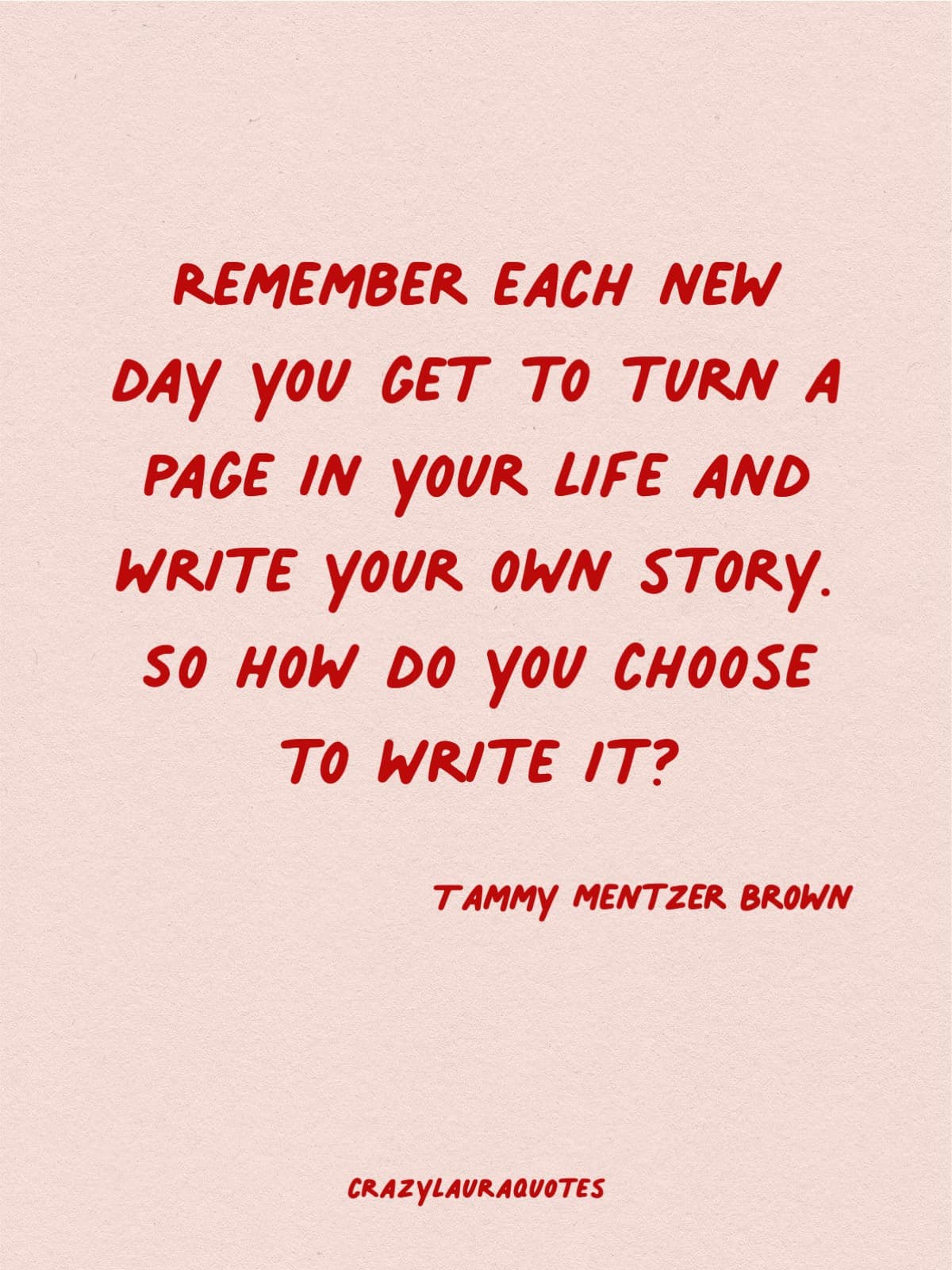 turn a page every new day tammy brown