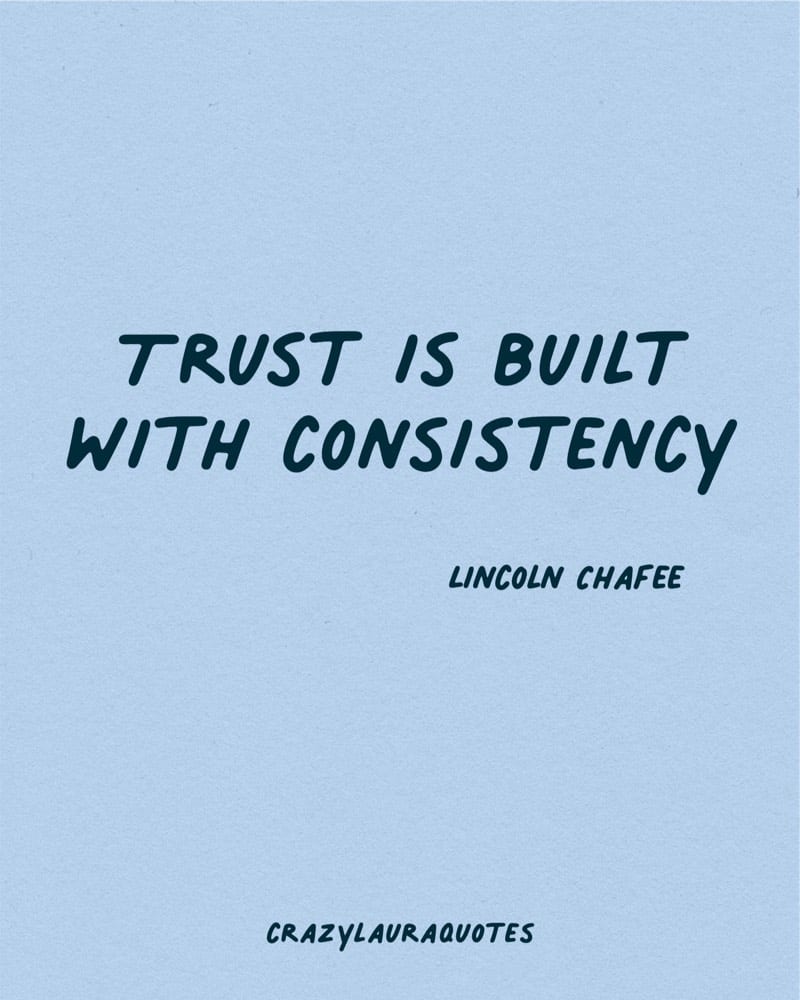 consistency builds trust short caption