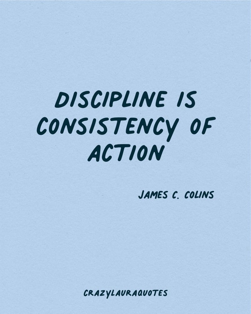 consistent action is discipline