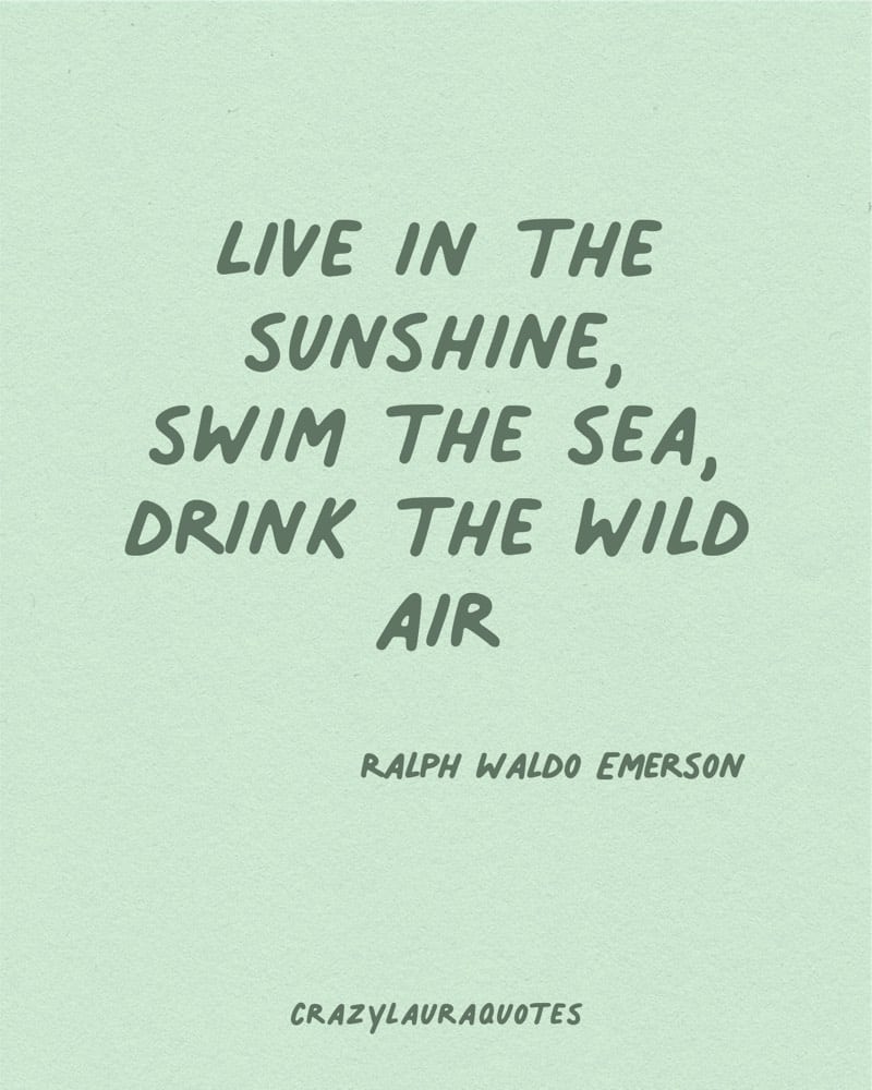 live in the sunshine inspirational life quote