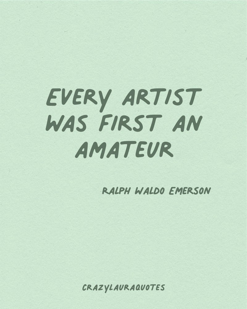 every artist ralph waldo emerson inspriation