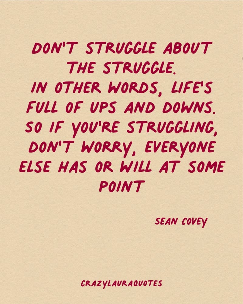 dont worry about bad times sean covey