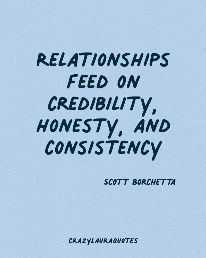 relationsship quote about honesty and consistency