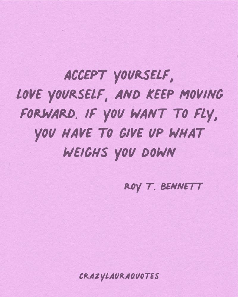 love yourself quotation from roy bennett