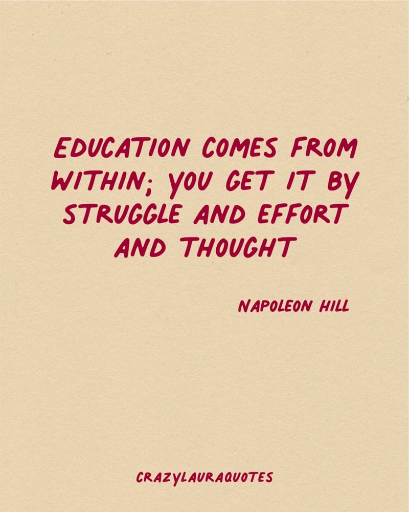 struggle effort and thought for education