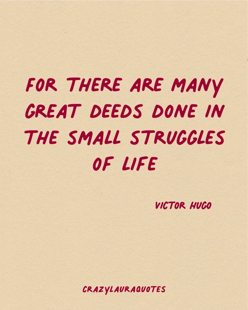 the small struggles of life victor hugo