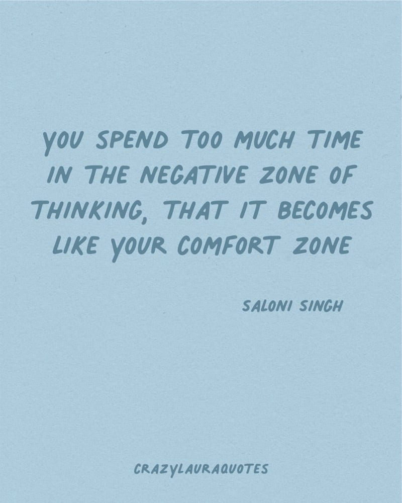 dont think negative quote from saloni singh