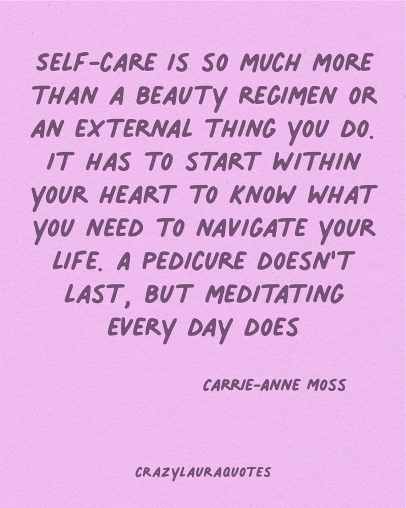 self care meditating quote