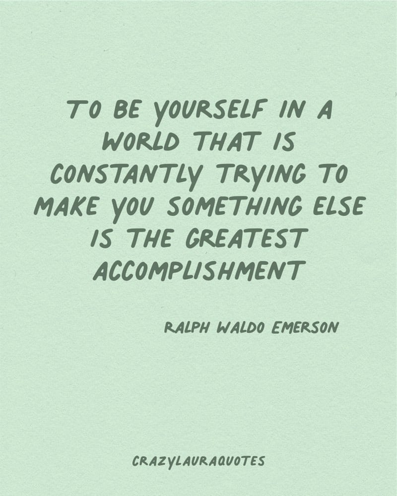 to be yourself ralph waldo emerson quote