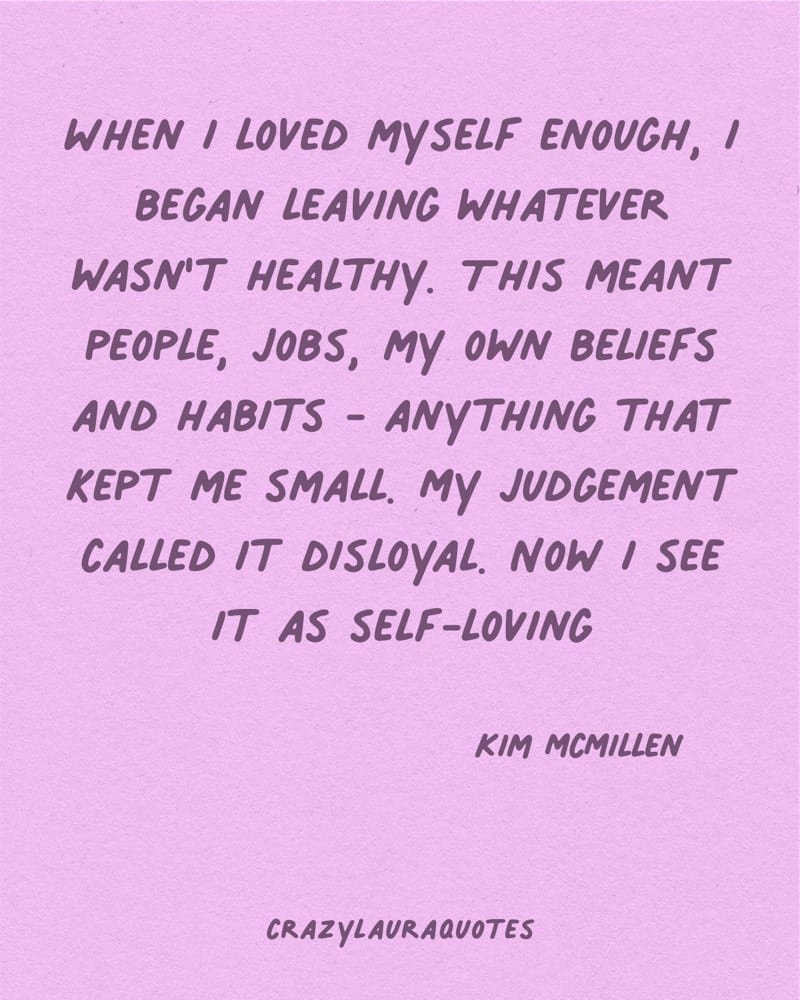 loved myself enough kim mcmillen saying
