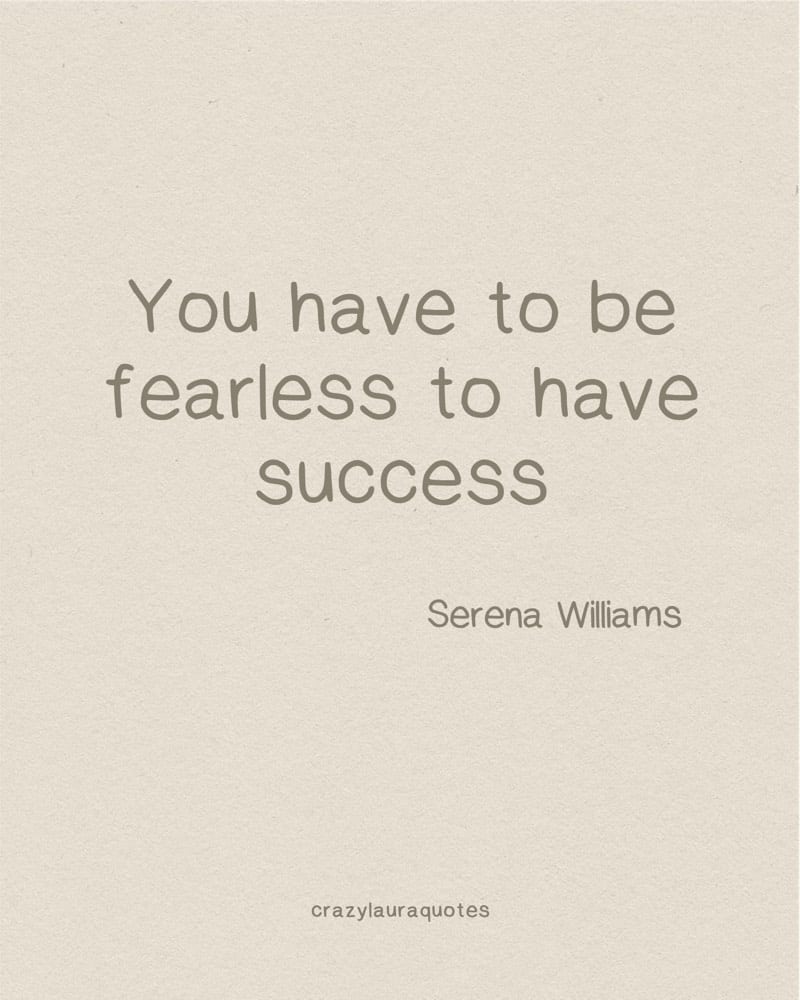 short about about being fearless by serena williams
