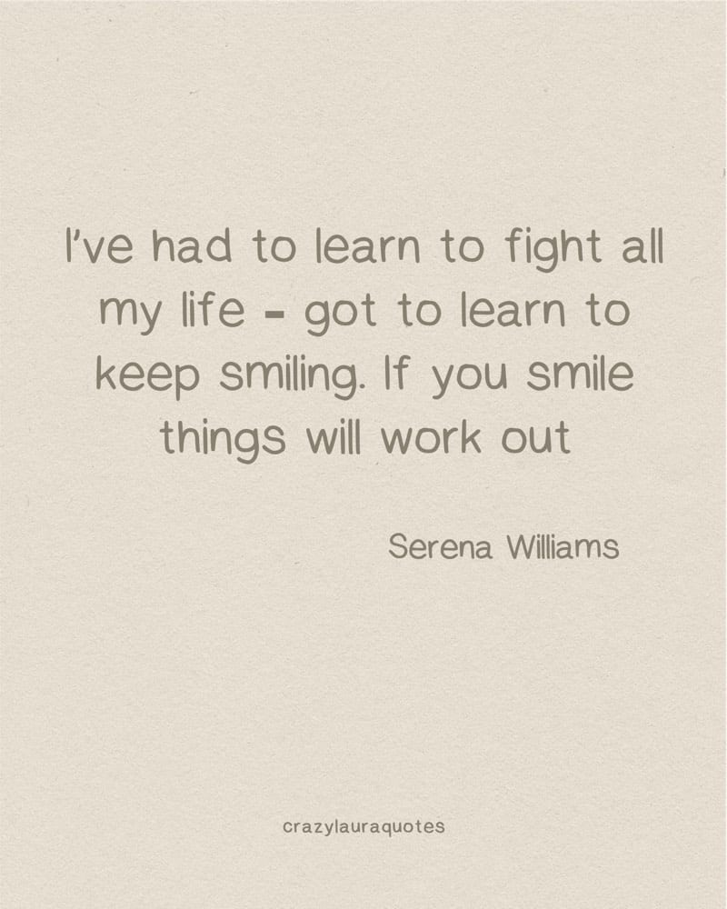 positive attitude quotation serena williams