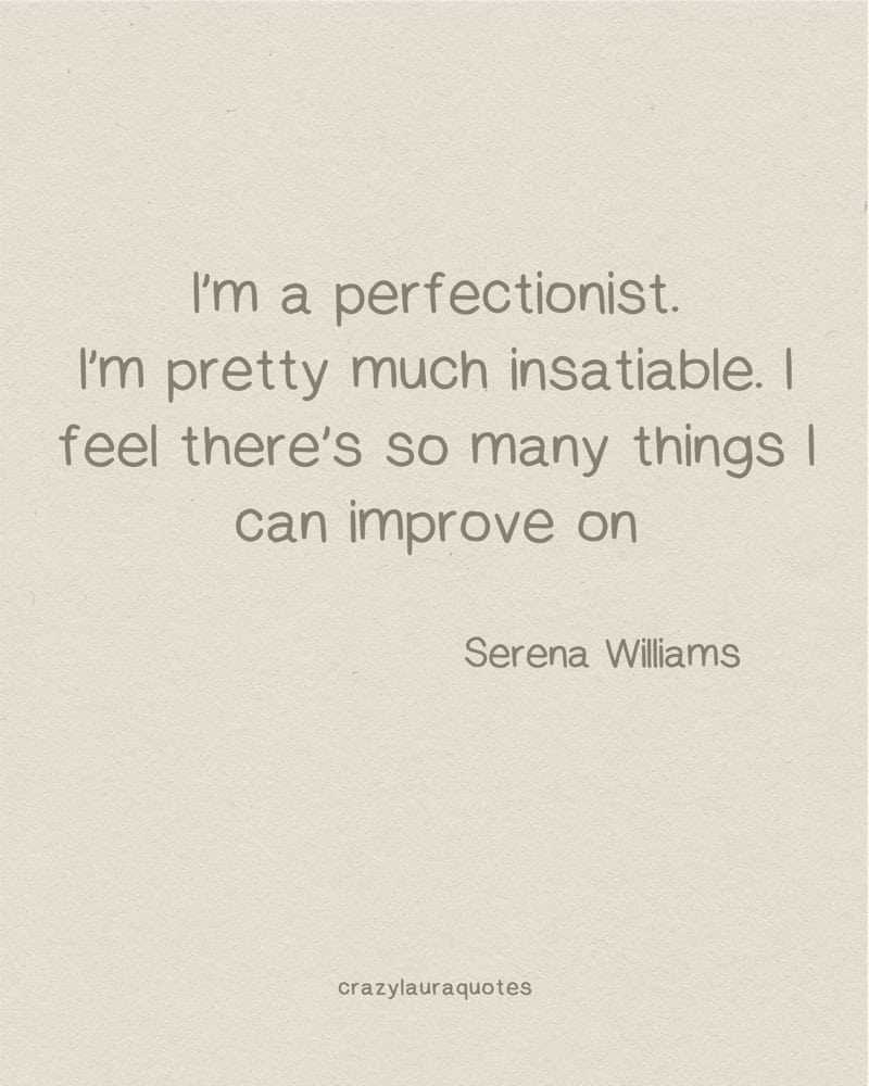 quote about being a perfectionist